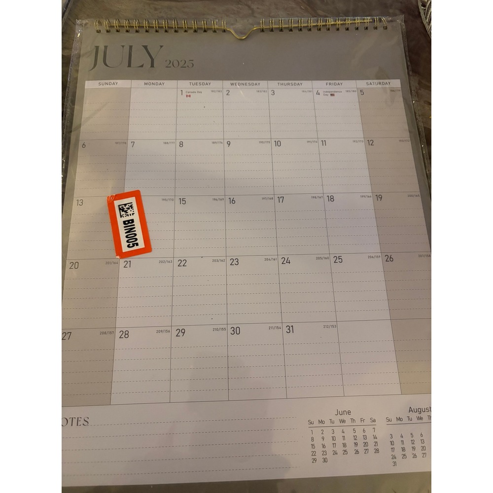 July 2025 - December 2026 Wall Calendar with Stickers